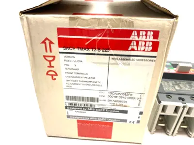 New | in-Stock ABB Molded Case Circuit Breaker 3-Pole SACE TMAX T3 S 225 Circuit Breakers Michigan US | Maverick Industrial Sales #1481544