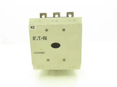 Eaton XTCE400M Motor Starter Contactor 600V 3Ph 400A 400Hp 120V Coil 2 NO + 2 NC