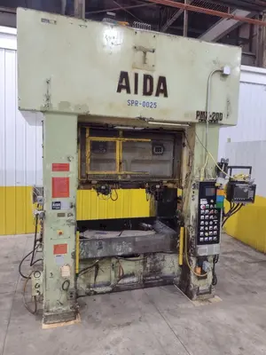 220 TON AIDA MODEL #PMX-LS-200H SSDC STRAIGHT SIDE PRESS, 7.87" STROKE: STOCK #22214