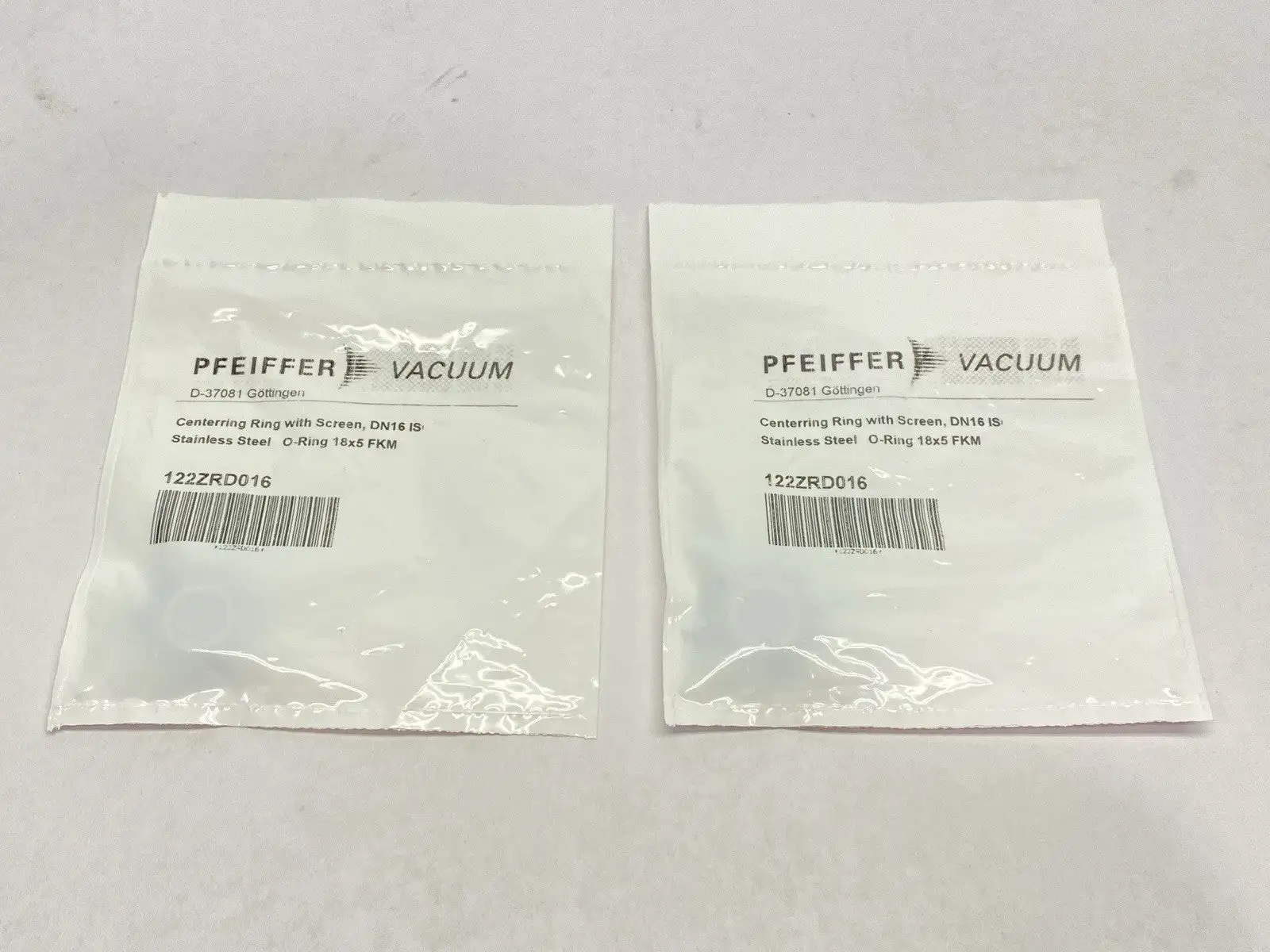 New | in-Stock Pfeiffer Vacuum Centering Ring With Screen LOT OF 2 Valves/Fittings Michigan US | Maverick Industrial Sales #1393302