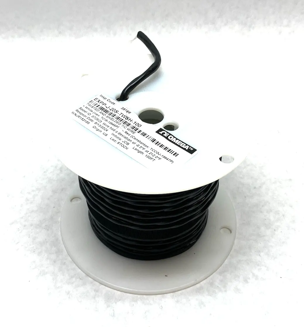 USED OMEGA TWISTED SHIELD. THERMOCOUPLE WIRE 2-COND. 85' SPOOL