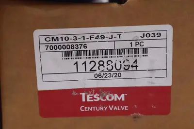CENTURY VALVE CM10-3-1-F49-J-T three valve manifold STOCK 029-A