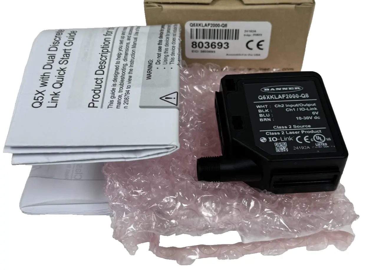 NEW BANNER Q5XKLAF2000-Q8 PHOTOELECTRIC SENSOR 803693