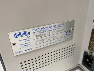 USED WEBER PROCESS CONTROLLER FOR SCREWDRIVING SYSTEM, 31-PROGRAM