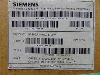 Siemens 7ML5731-1AG11-1CA0Z SITRANS LVS 200 Vibrating Level Switch 235mm New NIB