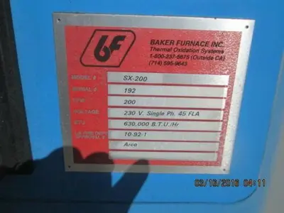 USED BAKER SX200