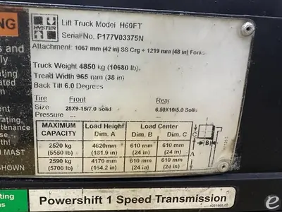 USED 2015 HYSTER H60FT