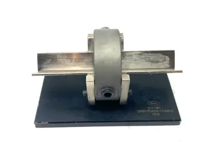 USED MAHR DIMENSIONAIR 2-JET AIR RING GAUGE W/ GUIDE CHUTES & BASE PLATE