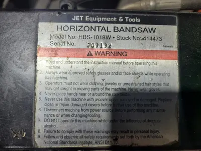 2006 JET EQUIPMENT & TOOLS HBS-1018W Saws | MD Equipment Services LLC (18)