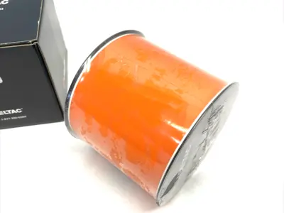 USED LABELTAC PRO MODEL HIGH PERF. 10 YEAR VINYL LABEL, ORANGE 4" X 150'/ROLL