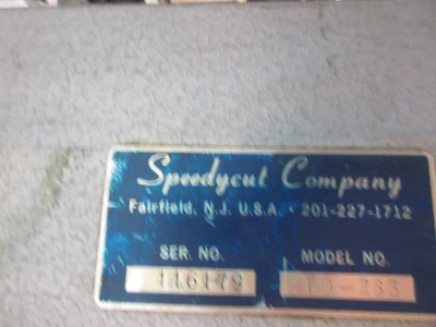 USED SPEEDYCUT TAPPING MACHINES ST-0