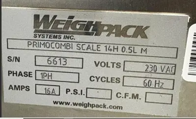 USED WEIGHPACK PRIMOCOMBI 14