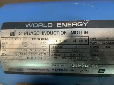 Used TOSHIBA JIS C 4004 Motors (misc) Ohio US | HGR 24 #1314995