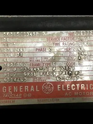 USED GENERAL ELECTRIC 5K365JS345P