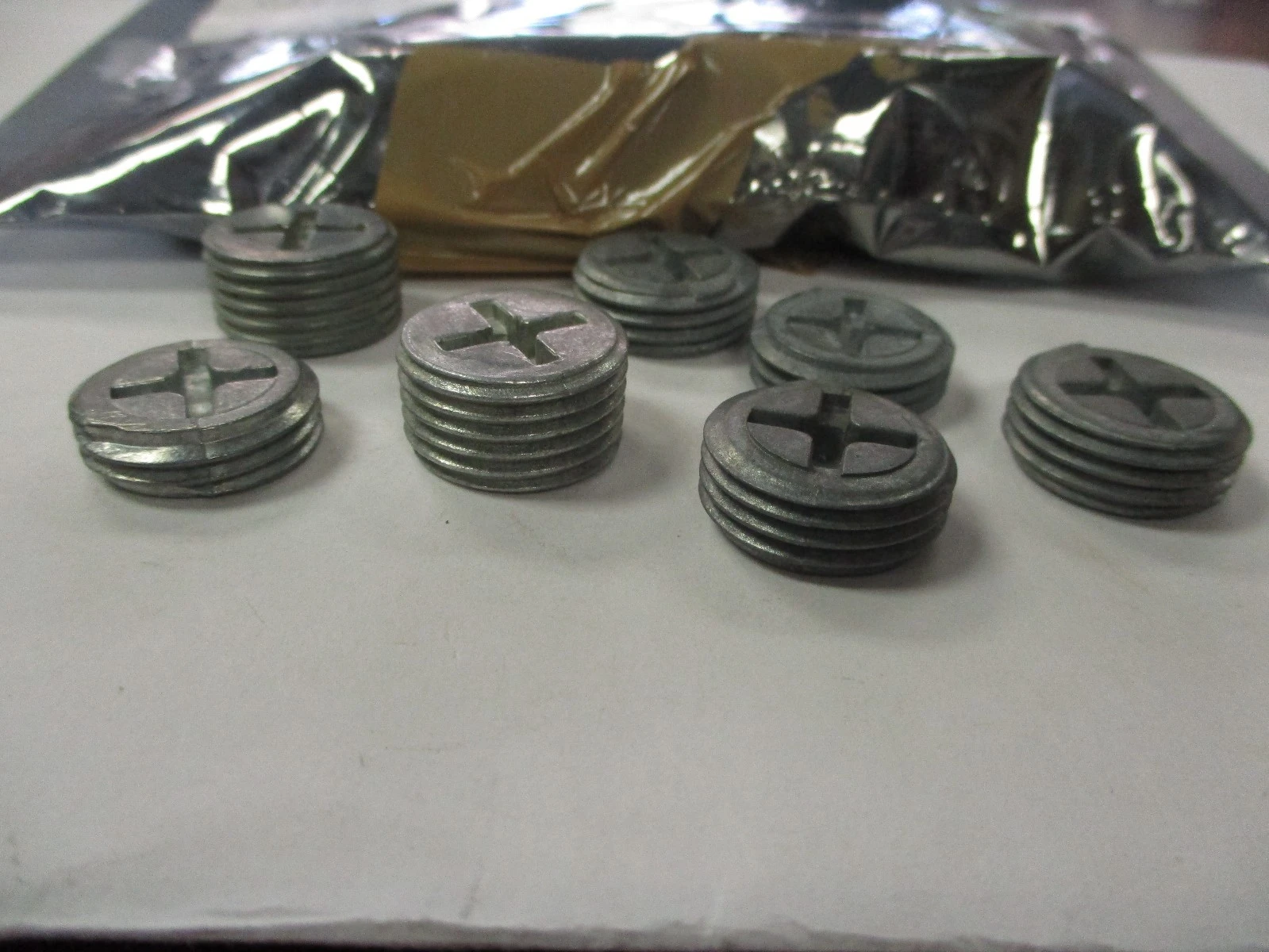New Pipe Fitting Slotted Head Plug Adapters (QTY 26)