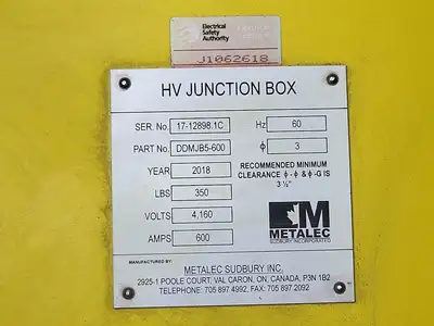 USED METALEC DDMJB5-600
