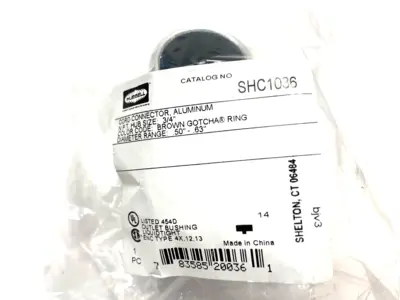 NEW HUBBELL KELLEMS ALUMINUM CABLE GRIP 3/4" STRAIGHT MALE .50-.63"