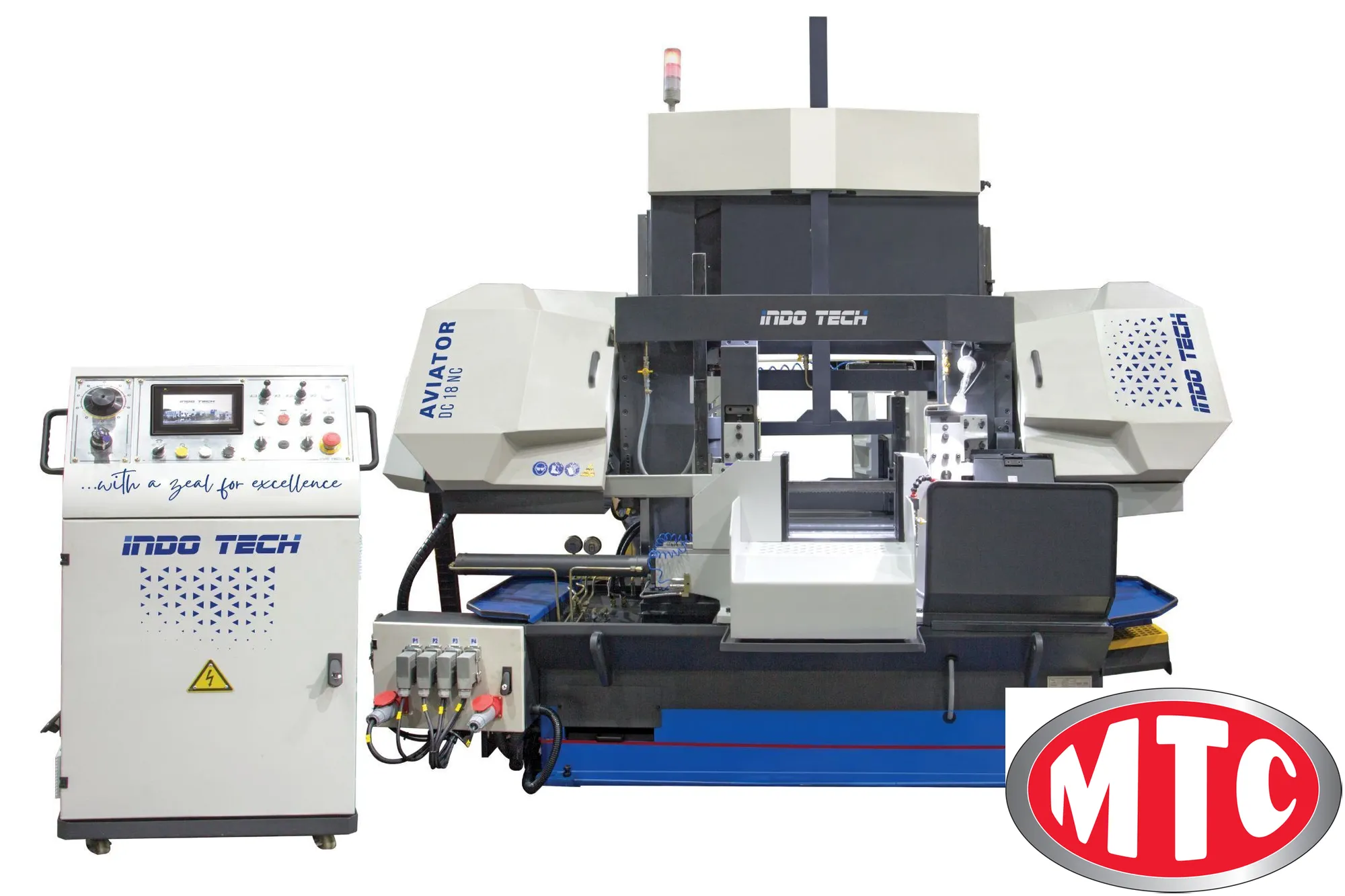 Indotech 41" Horizontal, Dual Column, Bandsaw, Semi-Automatic, like Amada, Doall, Kasto, Behringer, HEM, Marvel, Hyd-Mech