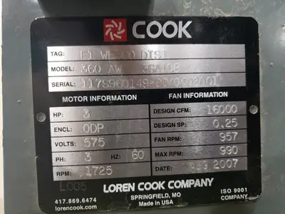 USED 2007 LOREN COOK 360 AW 36A10B