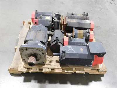 Lot of 11 Fanuc AC Servo Motors Missing Labels Damaged Connectors