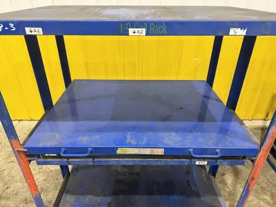 (4) 1,000 LB CAPACITY DIE RACKS W/ SLIDING SHELVES: YOBRO #24478