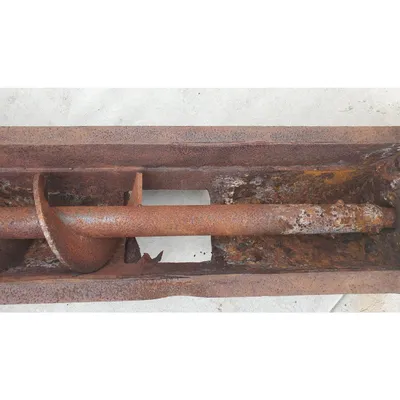 Used 9" dia. Center Feed Carbon Steel Screw Auger Conveyor Feeder
