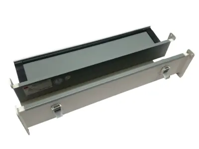 USED HOFFMAN NVENT WIREWAY 4"X4"X24" TYPE 12 LAY-IN HINGED COVER STEEL