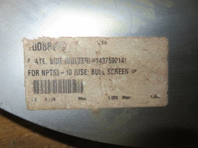 Wearplate / Suction side plate for Sulzer pump model NPT53-10 , Unused