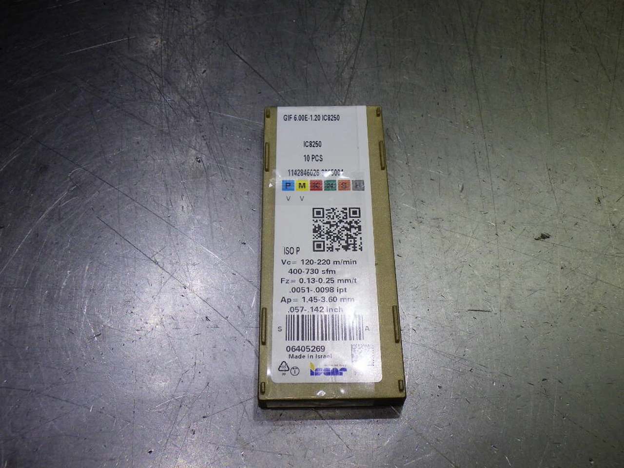 Iscar Carbide Grooving Inserts QTY10 GIF 6.00E-1.20 IC8250 (LOC2620)