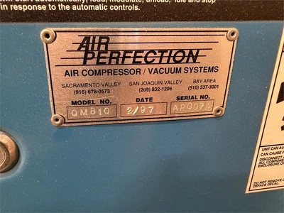 Used 1997 QUINCY QMB10ACA32D Rotary Screw & Sliding Vane Air Compressors California US | MachineryMax #1709135