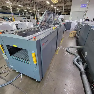 USED 2010 TECHAU / LASERMAX B20 BUFFER, M20 SLIT MERGE, C22 CUTTER. S30 STACKER, 1.2 CONVEYOR