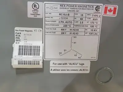 NEW REX POWER MAGNETICS RC15J-B