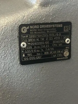 Used NORD SK3282/12AZBG-100L/8-2 Industrial Controls Ohio US | Surplus Asset Holdings #1364191