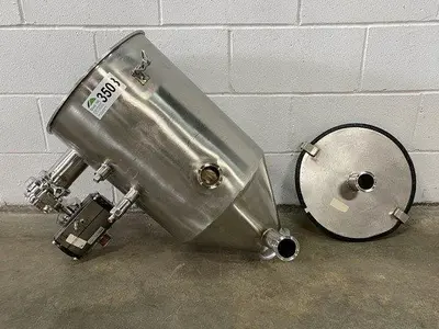 Lidded Hopper With Butterfly Valve
