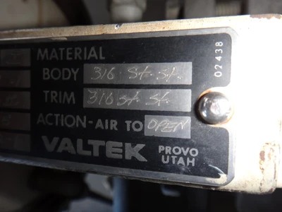Valtek 1/2" 150 11, 316 Stainless Control Valve