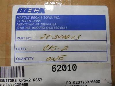 Beck 20-3400-13 CPS-2 Contactless Position Sensor New NIB