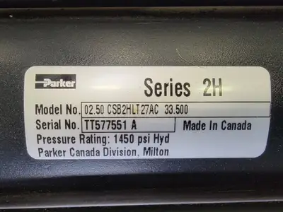 USED PARKER FILTRATION 02.50 CSB2HLT27AC 33.500