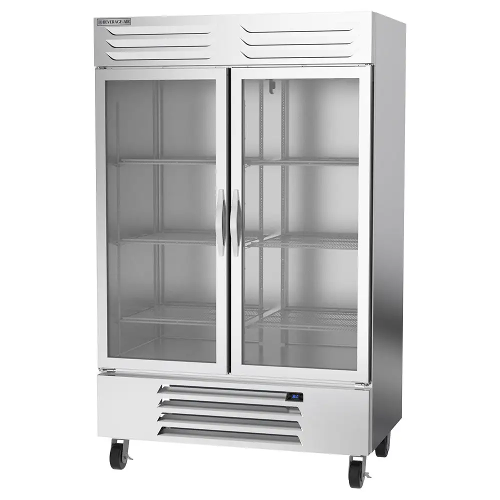 Beverage-Air RB49HC-1G 52" Two Section Reach In Refrigerator, (2) Left/right Hinge Glass Doors, 115v