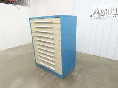 Nu-Era Modular Tool Storage Cabinet 11 Drawer 45x28x61" Stanley Vidmar Blue