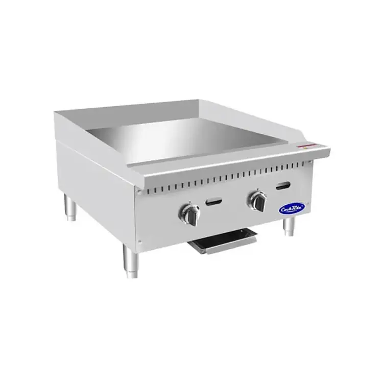 New | in-Stock Atosa New Atosa ATTG-24 HD 24'' Thermo-Griddle with Total 50,000 BTU (with 1" Griddle Plate) Commercial Flat Top Griddles Illinois US | Falcon Restaurant Supply #1375235