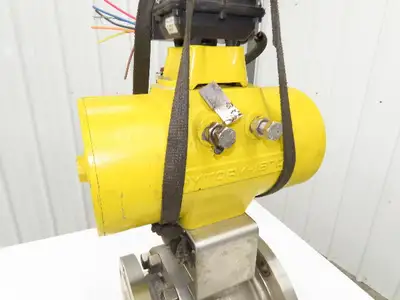 Rencor Controls 8" SS Ball Valve Air Operated Hytork 1370 Actuator Positioner