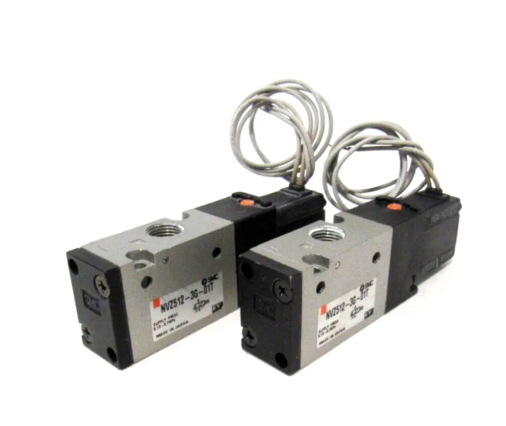 LOT OF 2 NEW SMC NVZ512-3G-01T SOLENOID VALVES NVZ5123G01T