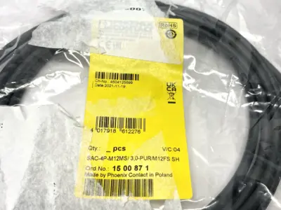 NEW PHOENIX CONTACT SAC-4P-M12MS/ 3,0-PUR/M12FS SH, 1500871