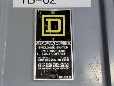 USED SQUARE D CHU361
