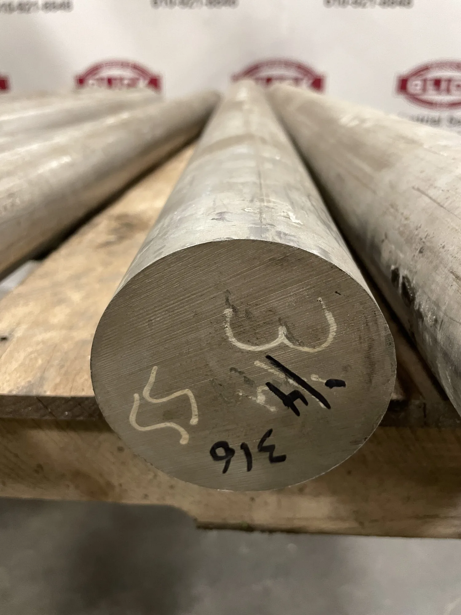 316 Stainless Steel Round Bar/Rod Stock 3-1/4” x 12” (+/-)