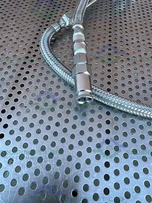 Unbranded Stainless Steel Braided Hose 82" w/ Sensor, Quick Release Fitting