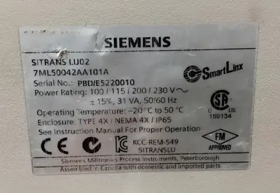 USED Siemens Sitrans Lu 02