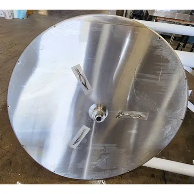 Used Stainless Steel Liquid Strainer Tank 395 Gallon Capacity w/ CIP spray ball