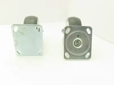 Payson 05200 Caster 5" Poly Wheel Greaseable Bearings 1 Swivel/1 Ridgid Lot of 2