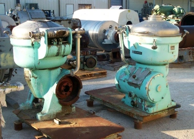 (2) Alfa-Laval SRG 214-15HH-60 hermetic separators, 316SS.
